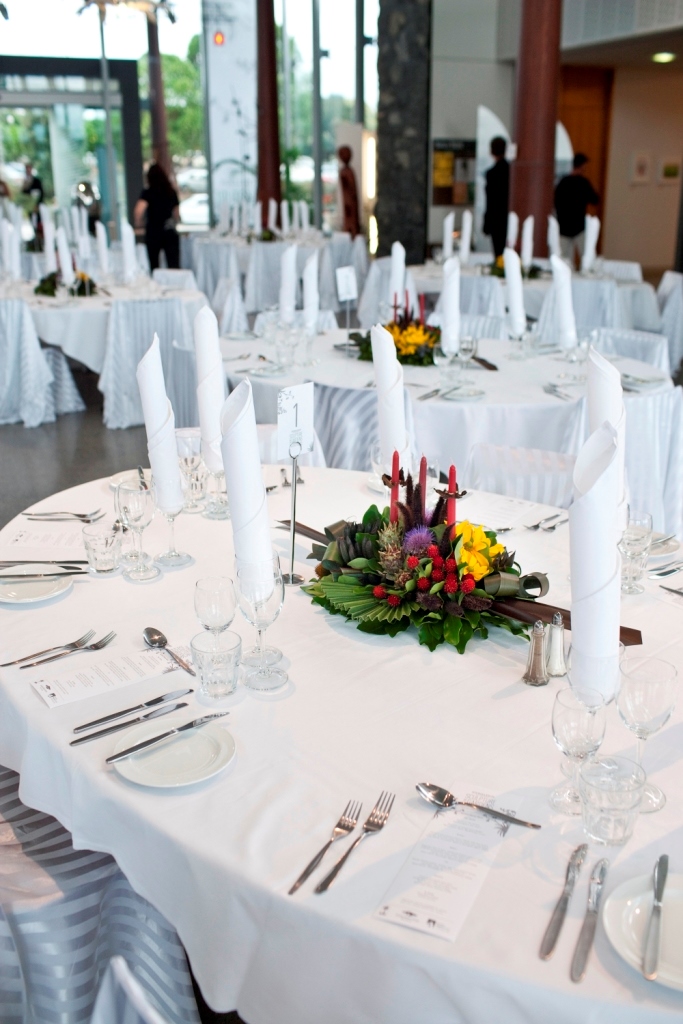Atrium table setting