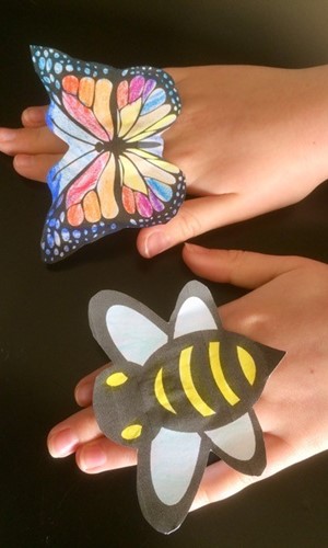 bee and butterfly finger puppets pic