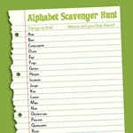 Scavenger hunt list