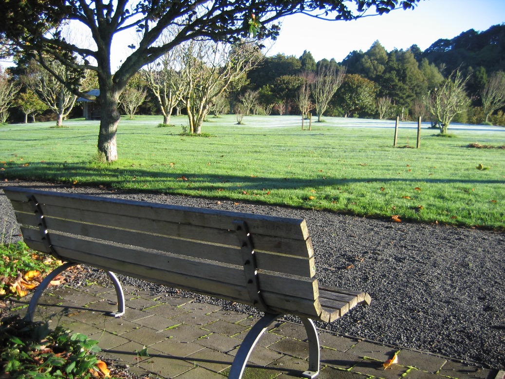 A memorial seat in the Magnolia collection