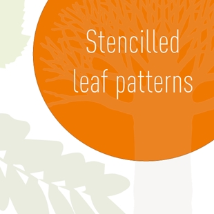 Stencilled leaf patterns image