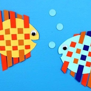 Make a woven fish card image