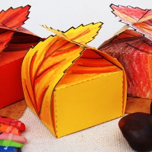 Autumn leaf boxes image