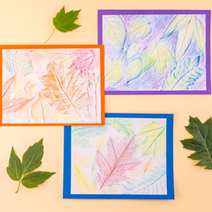 Leaf Rubbing Cards image