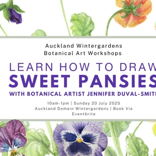 Sweet pansies- Botanical Art Workshop image